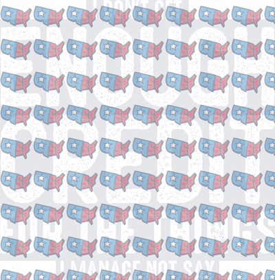 Patriotic USA Map Pattern Red White Blue Repeat (DTF)