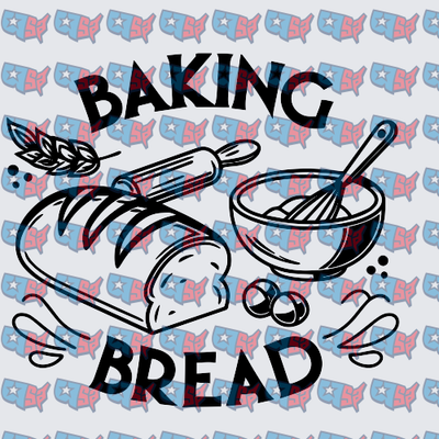 Baking Bread Loaf Rolling Pin Mixing Bowl (DTF)
