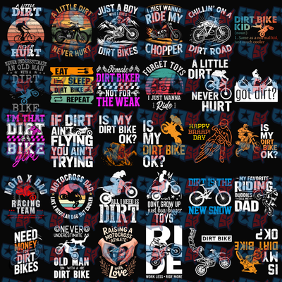 Dirt Bike Motocross Quotes Bundle Pack (DTF)