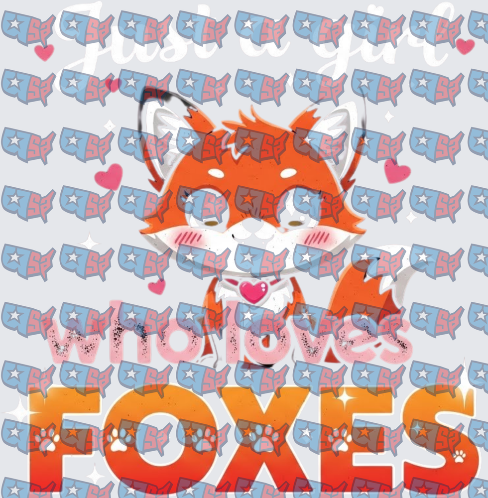 Just A Girl Who Loves Foxes Cute Fox (DTF)