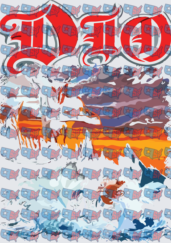 DIO Band Logo Abstract Landscape Art (DTF)