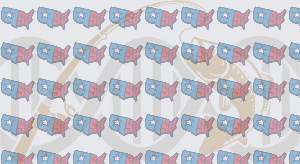 USA Map Logo Patriotic Red White Blue Pattern (DTF)