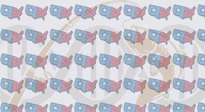 USA Map Logo Patriotic Red White Blue Pattern (DTF)