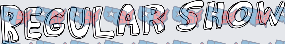 Cartoon Block Letter Show Logo Patriotic Design (DTF)
