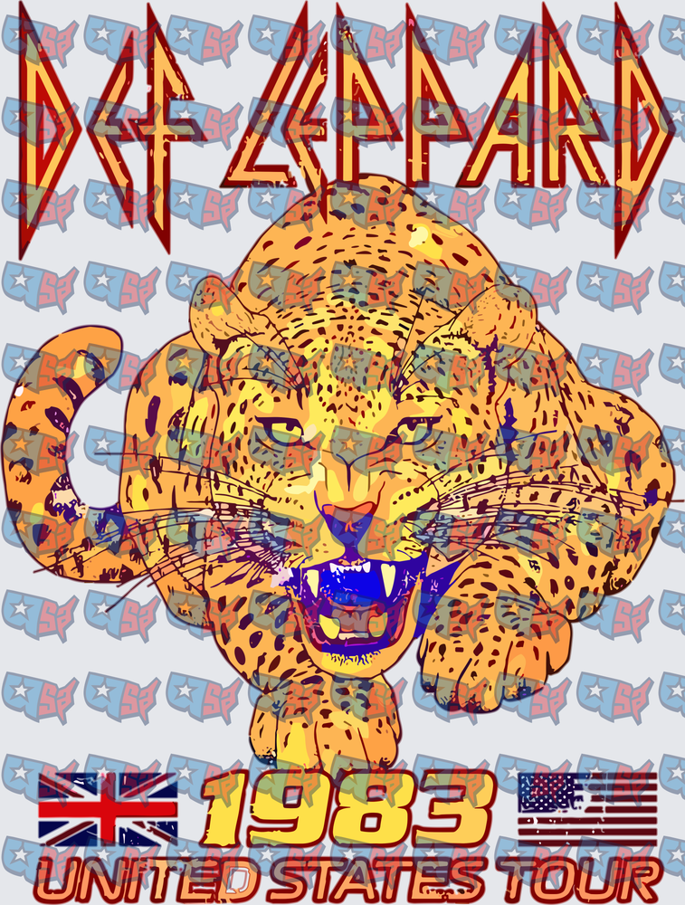 Def Leppard 1983 United States Tour Leopard (DTF)