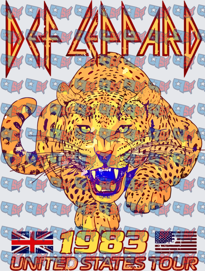 Def Leppard 1983 United States Tour Leopard (DTF)