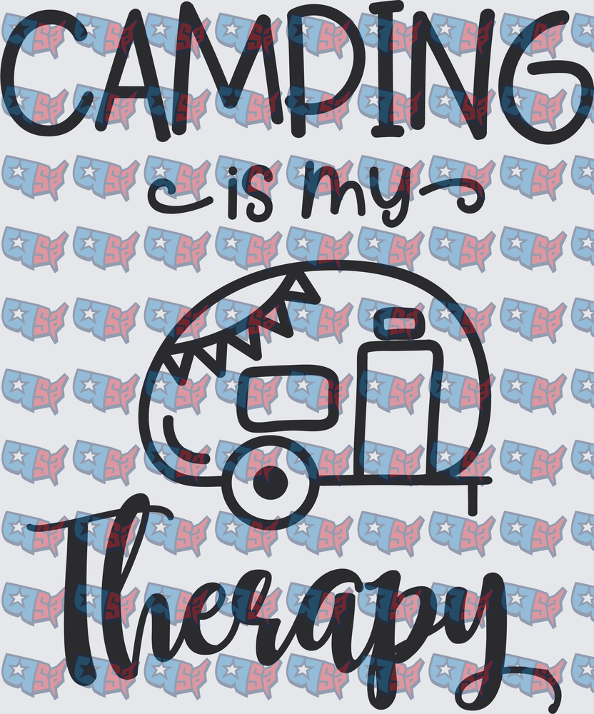 Camping Is My Therapy Camper Trailer (DTF)