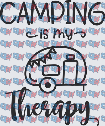 Camping Is My Therapy Camper Trailer (DTF)