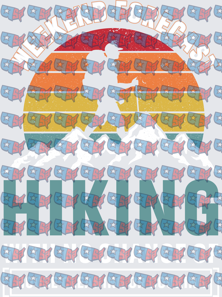 Weekend Forecast Hiking With No Chance Retro Sunset Mountain (DTF)