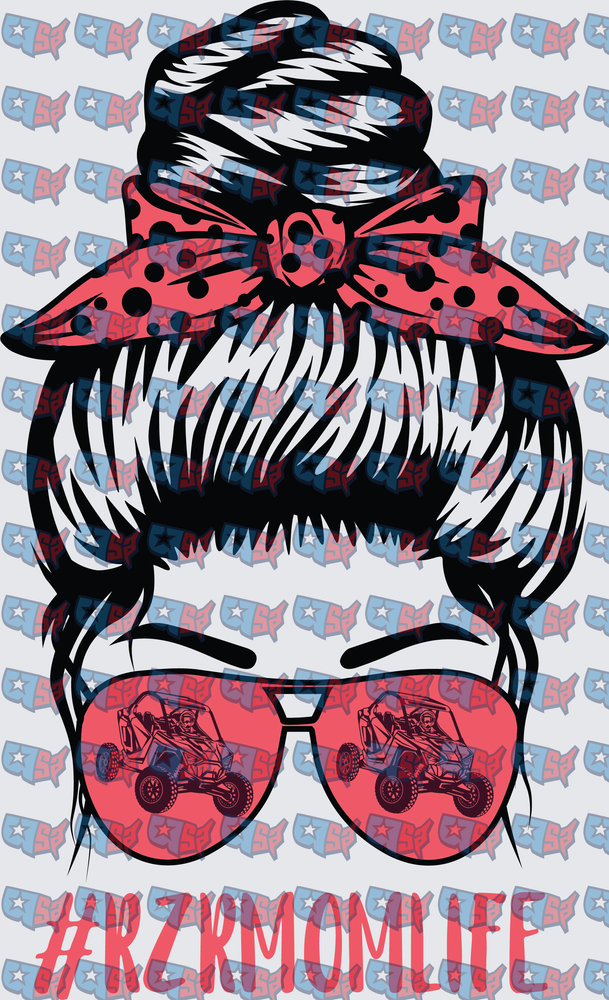 RZR Mom Life Messy Bun Bandana UTV Sunglasses (DTF)