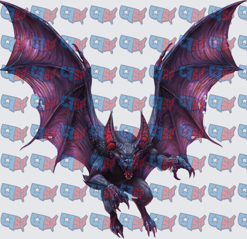 Dark Winged Demon Beast Spreading Wings (DTF)