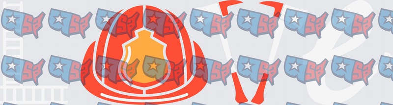 Firefighter Helmet And Axe Bold Graphic (DTF)