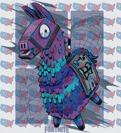 Purple Llama Pinata Gaming Loot Character (DTF)