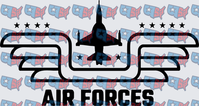Air Forces Fighter Jet Stars Military Emblem (DTF)
