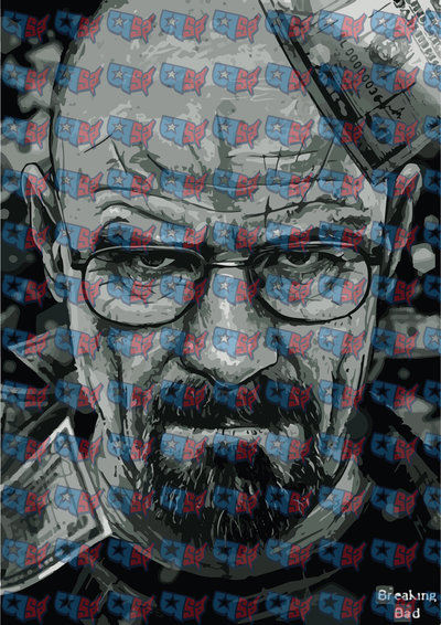 Walter White Breaking Bad Money Pop Art Portrait (DTF)
