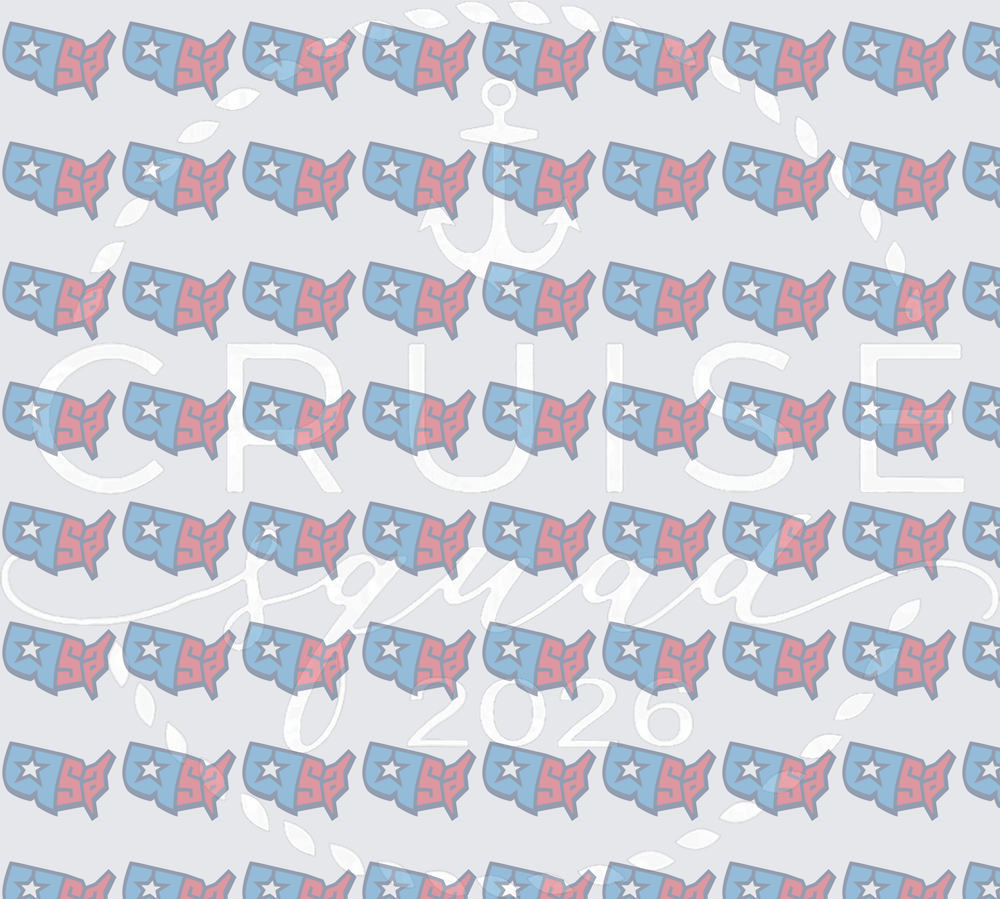 Patriotic USA Map Stars Red White Blue Pattern (DTF)