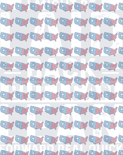 Laid Back Republican Fan Forward Real Quick USA Map Pattern (DTF)