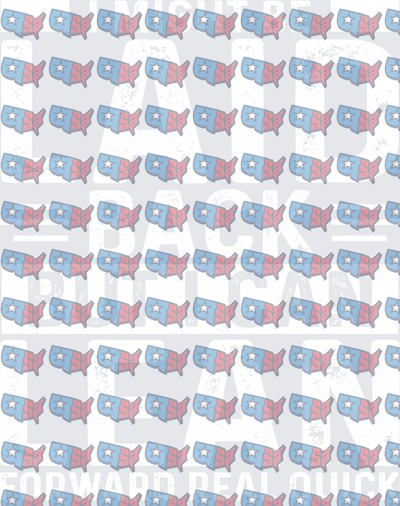 Laid Back Republican Fan Forward Real Quick USA Map Pattern (DTF)