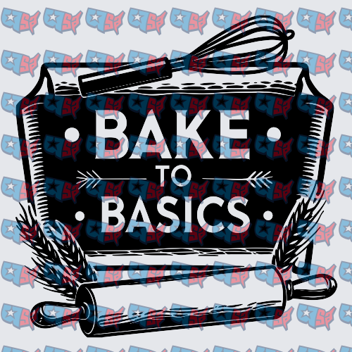 Bake To Basics Vintage Baking Tools Sign (DTF)