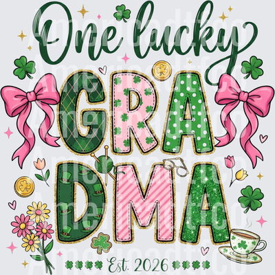 One Lucky Grandma Est 2026 St Patricks Day (DTF)