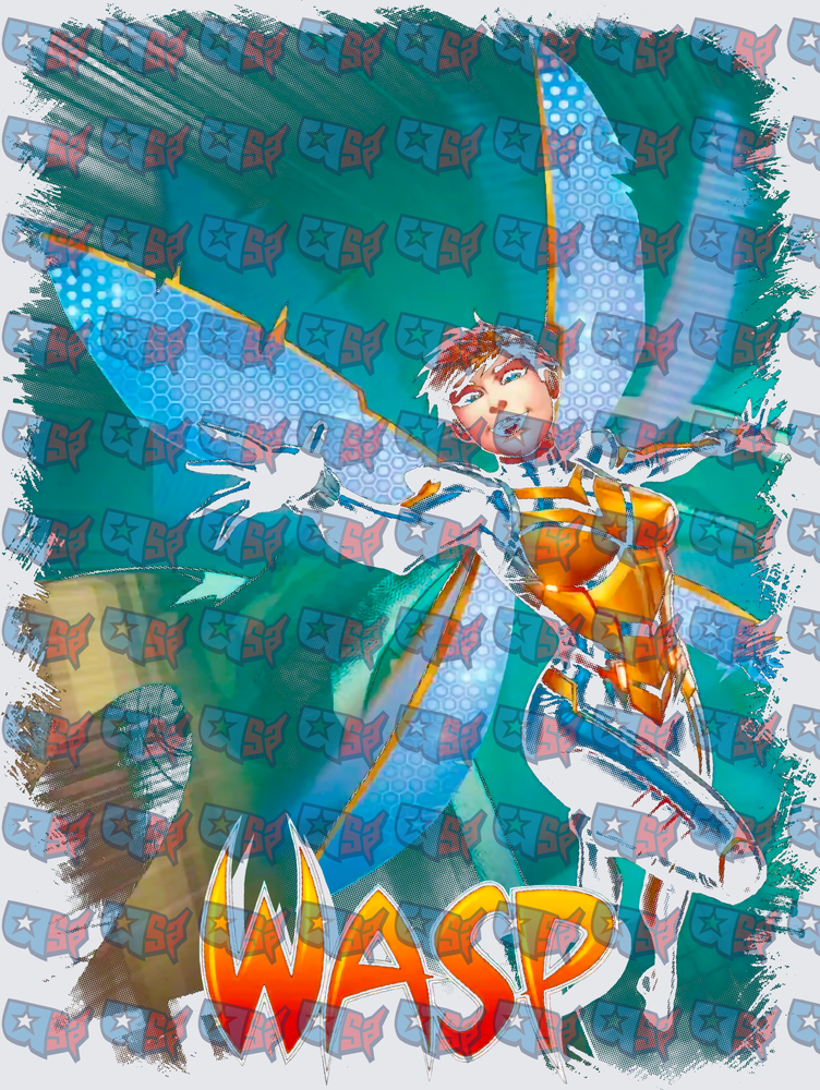 Wasp Marvel Superhero Comic Art Design (DTF)