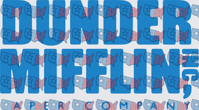 Dunder Mifflin A Paper Company Bold Blue Logo (DTF)