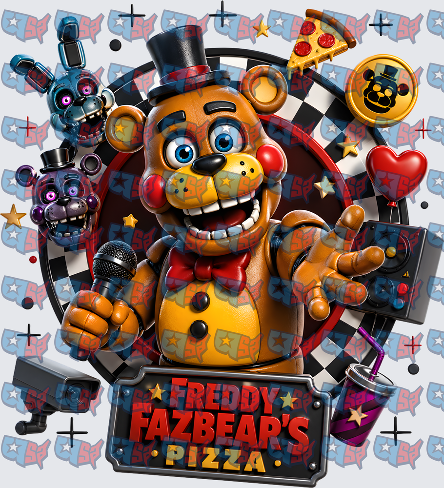 Freddy Fazbear's Pizza Animatronic Bear With Microphone (DTF)