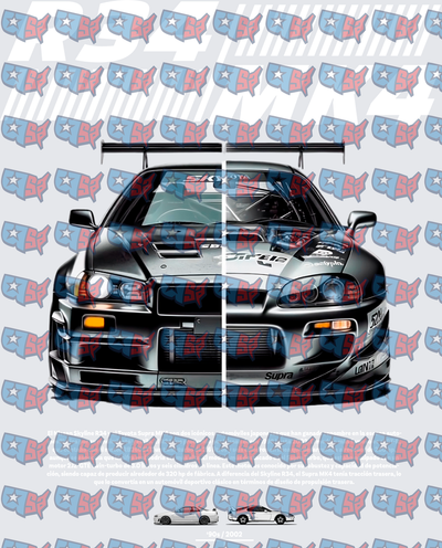 R34 vs MK4 Japanese Sports Car Split Design (DTF)