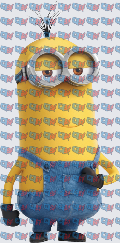 Tall Yellow Minion Character With Blue Overalls (DTF)