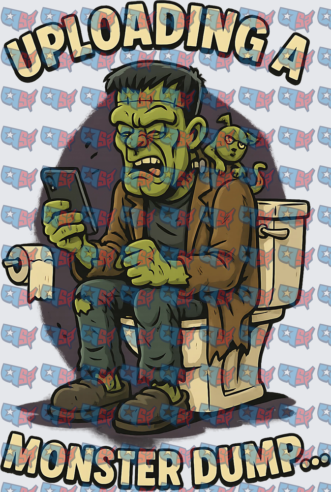 Uploading A Monster Dump Frankenstein On Toilet (DTF)
