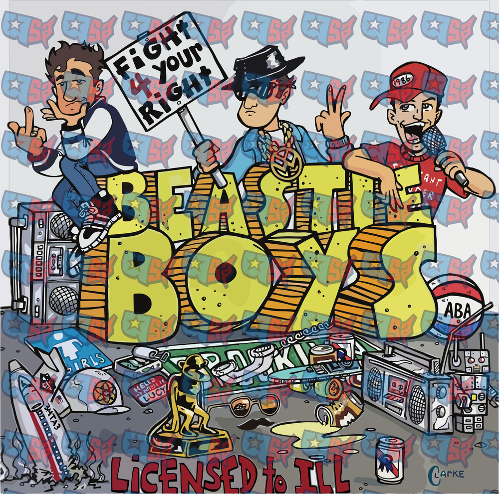 Beastie Boys Licensed To Ill Fan Art Illustration (DTF)