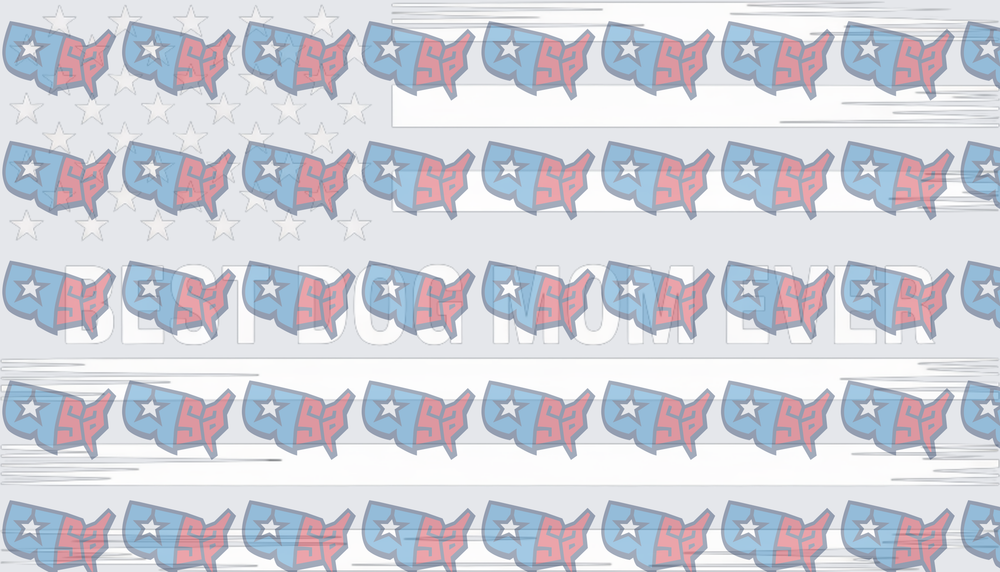 Best Dog Mom Ever Patriotic USA Map Flag (DTF)
