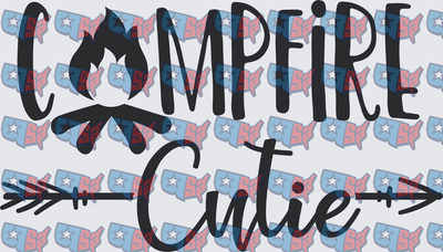Campfire Cutie Arrow Outdoor Typography Design (DTF)