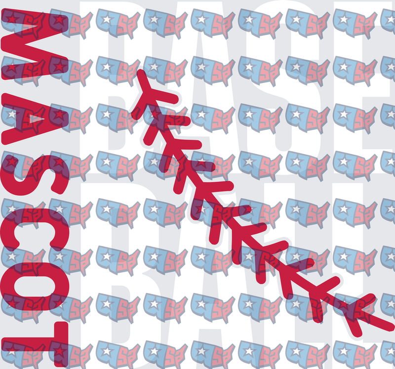 Wisconsin Baseball Stitches USA Map Pattern (DTF)