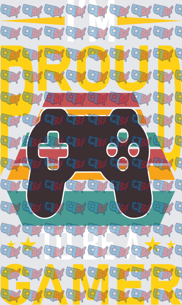 Proud To Be A Gamer Retro Controller Design (DTF)