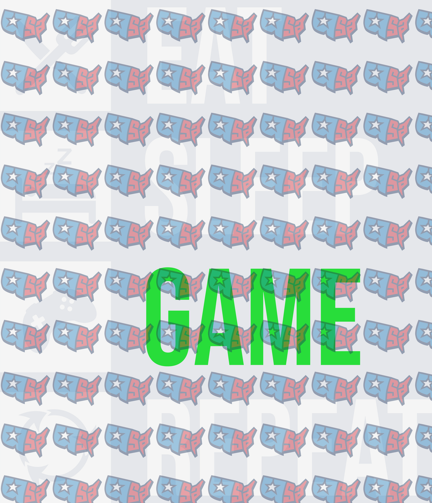 USA Map Pattern with Bold GAME Text (DTF)