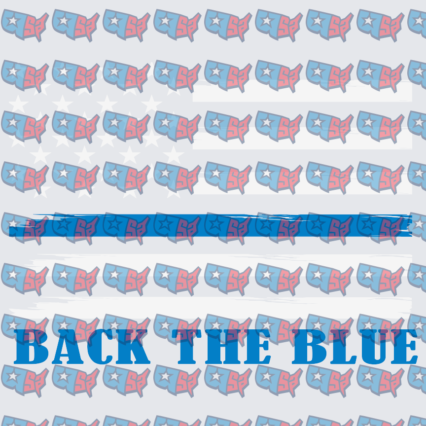 Back The Blue Thin Blue Line USA Pattern (DTF)