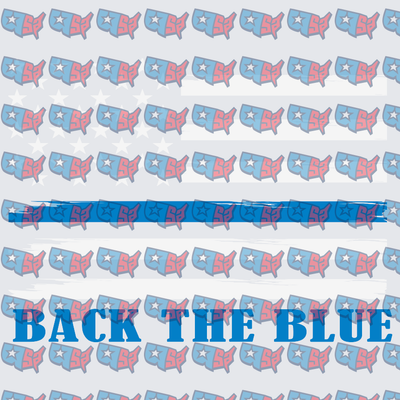 Back The Blue Thin Blue Line USA Pattern (DTF)