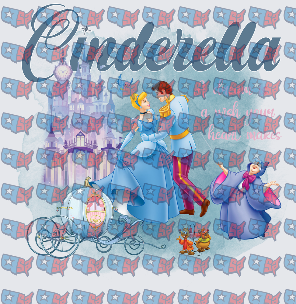 Cinderella Dancing Prince Castle Fairy Godmother Scene (DTF)