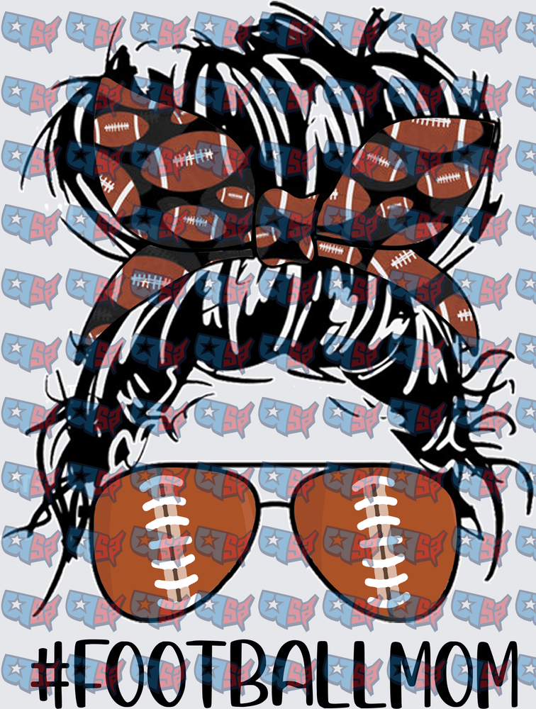 Messy Bun Football Mom Aviator Sunglasses (DTF)