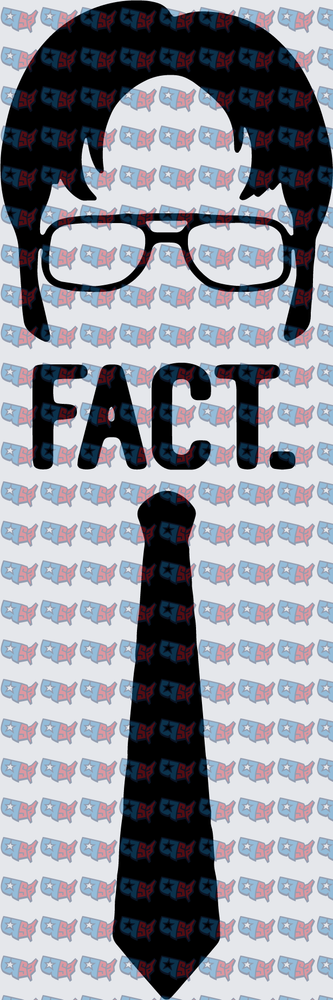 Dwight Schrute Silhouette FACT Tie Design (DTF)