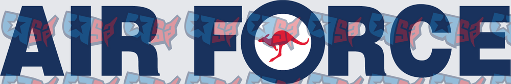 Air Force Bold Text Red Kangaroo Roundel (DTF)