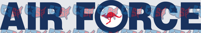 Air Force Bold Text Red Kangaroo Roundel (DTF)