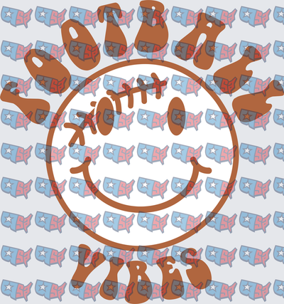 Retro Smiley Face Country Vibes Western Groovy (DTF)
