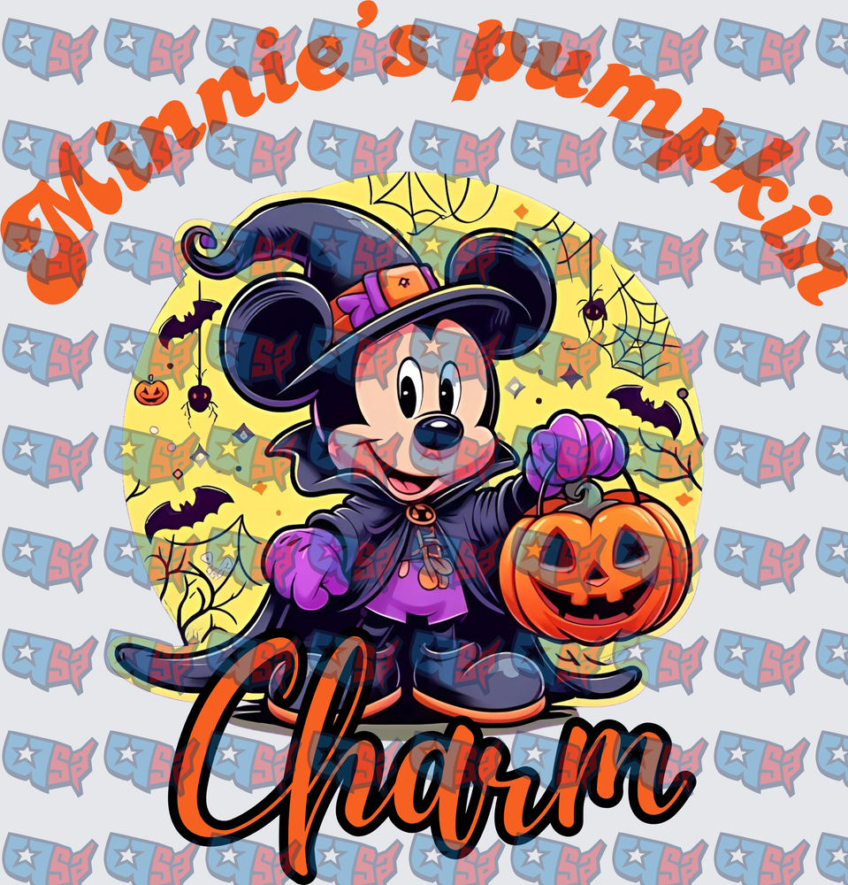 Minnie's Pumpkin Charm Halloween Witch Mouse (DTF)