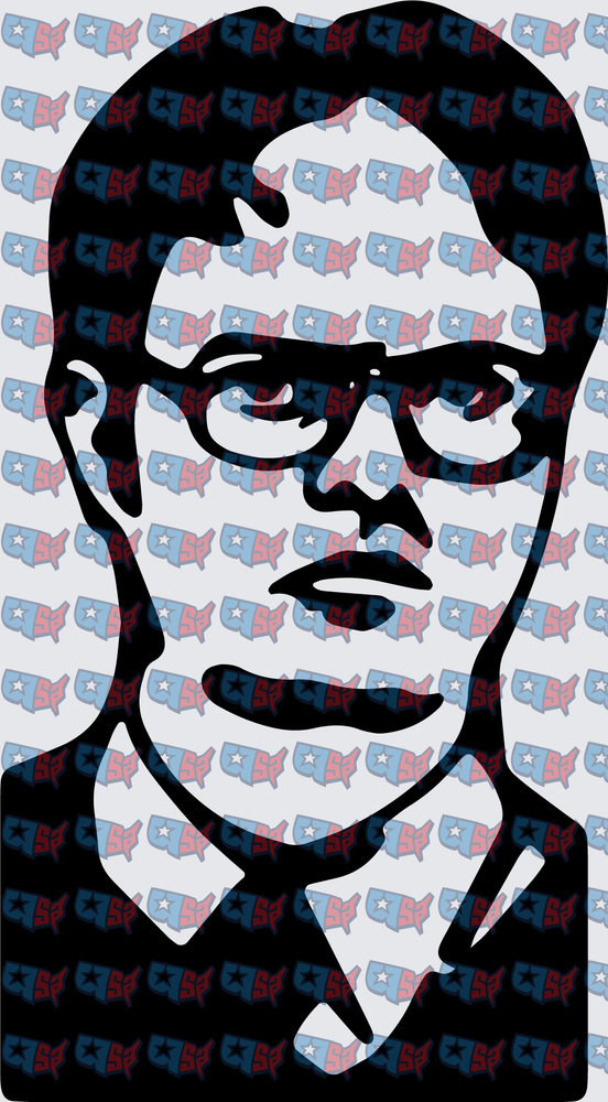 Dwight Schrute Bold Silhouette Portrait (DTF)
