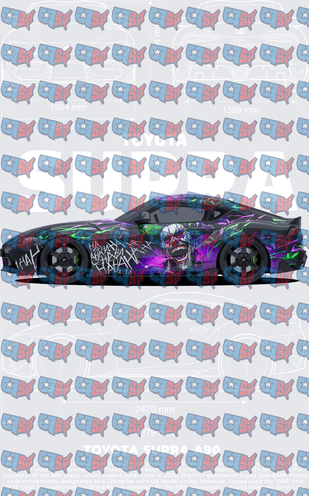 Toyota Supra A90 Joker Livery Wrap Art (DTF)