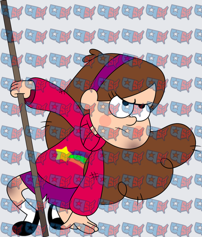 Mabel Pines Action Pose With Staff (DTF)
