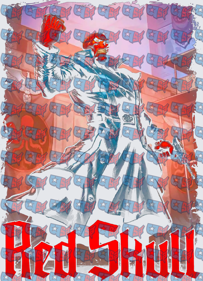 Red Skull Marvel Villain Comic Art Design (DTF)