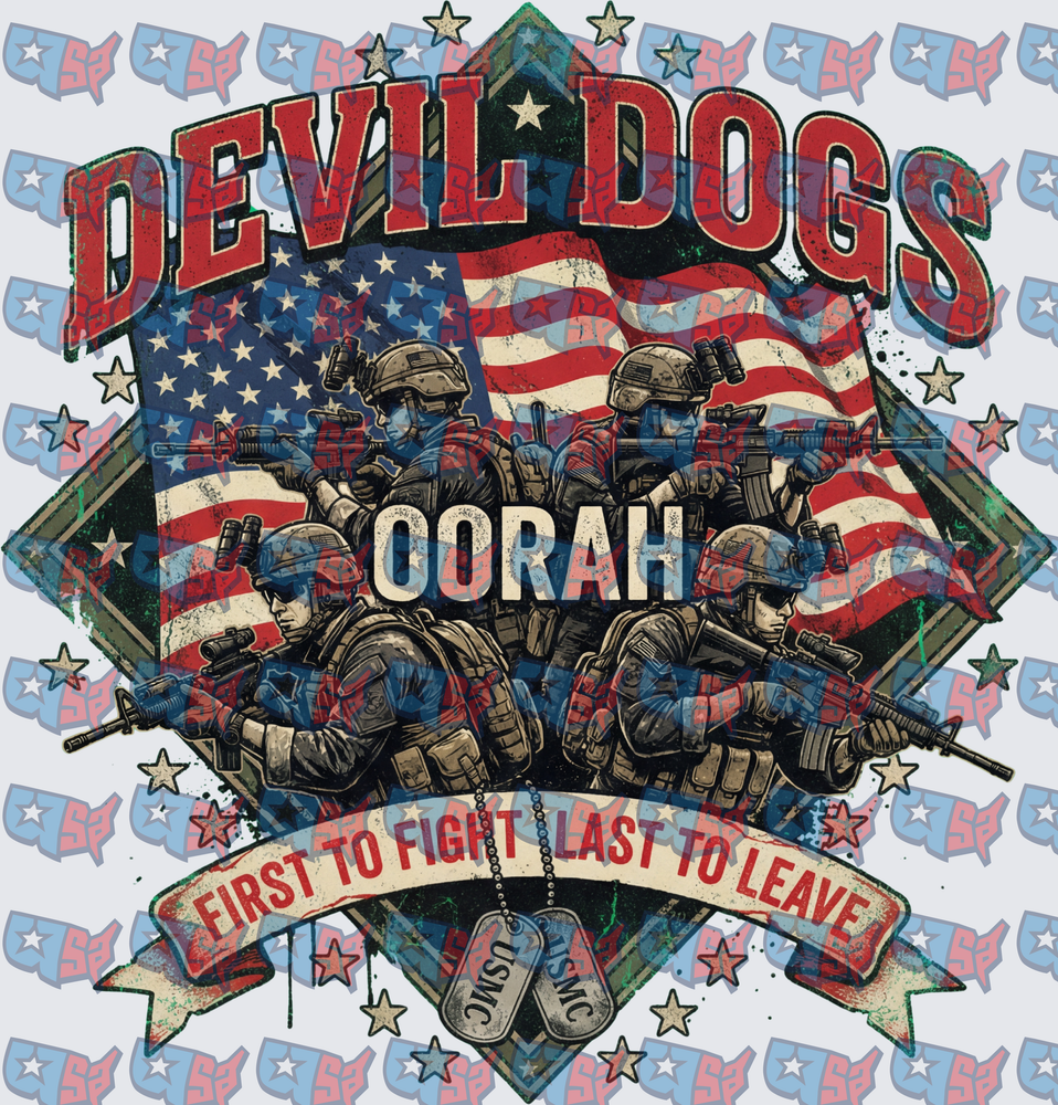 Devil Dogs USMC Oorah First To Fight Marines (DTF)